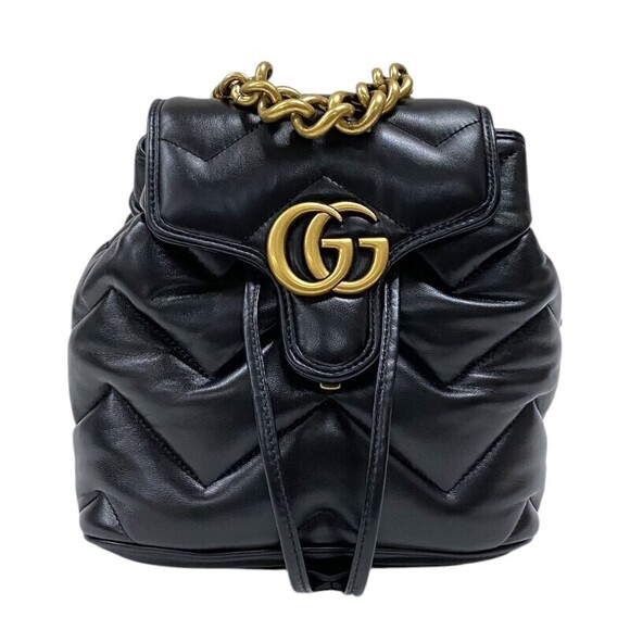 Gucci Handbags - Gucci GG Marmont Quilted Backpack Black Leather Daypack